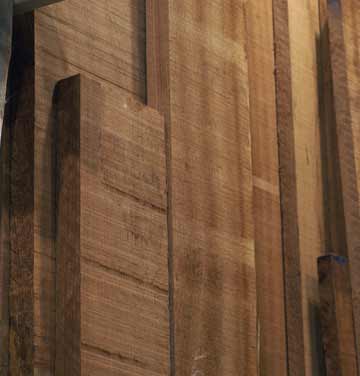 Solid select or better ribbonstripe Sapele rough lumber in 4/4, 8/4 and 6/4 at Chicago area wood store, Great Spirit Hardwoods in East Dundee, Illinois 
