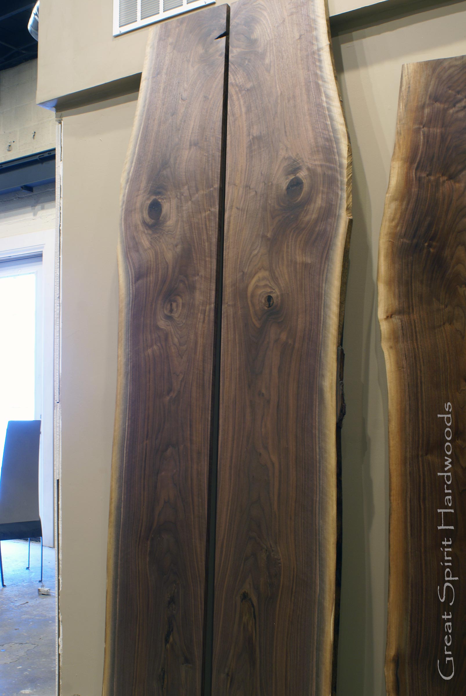 Custom solid wood table tops live edge slab tables