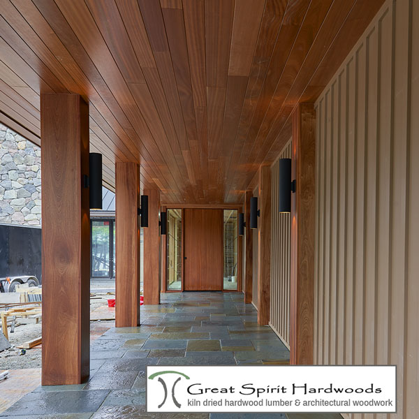 Custom Full Seamless Installation Columns and Half Columns with Pivot Door, with Clear 20 Sheen UV Finish