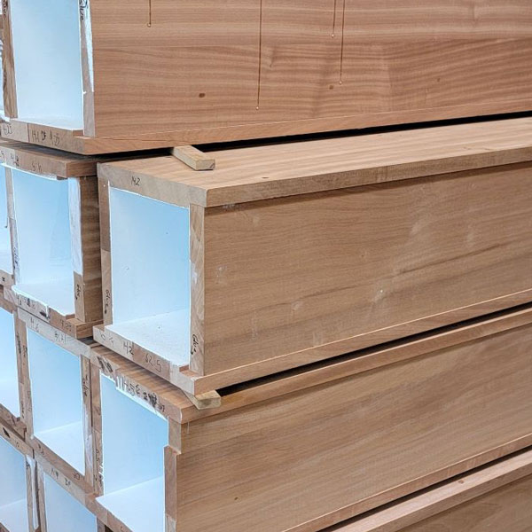 144" x 16" x 16" Solid Wood Columns Glued Up and Fit - Ready for Sanding and Finishing