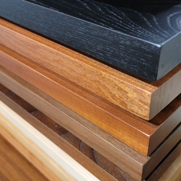 Custom stair treads in solid hardwoods - Mahogany, Cherry, Ash, Walnut, Hickory and White Oak