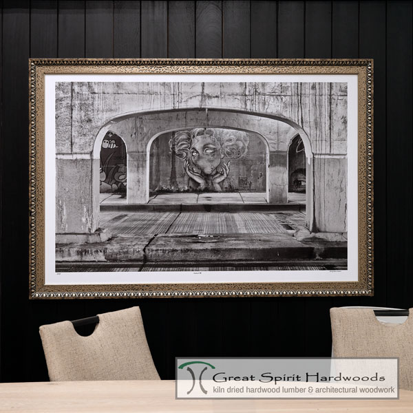 Interior Wall Cladding, 6"Face, Tongue & V Groove in Ebonized Sapele Mahogany