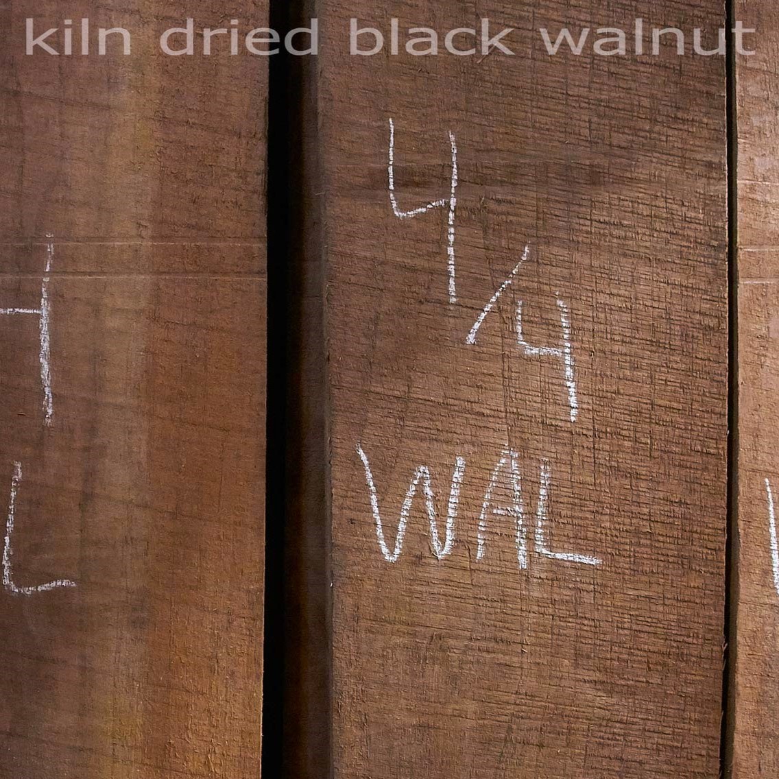 Quality rough sawn hardwood boards of Premium Black Walnut in various nominal thicknesses