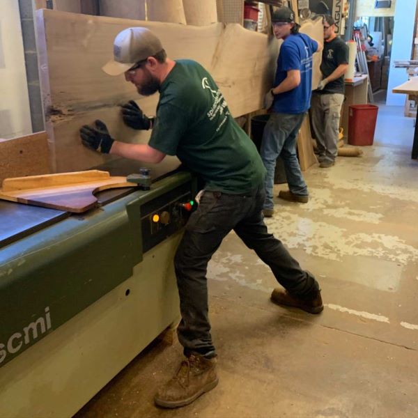 edge jointing wide 14 foot long live edge walnut slab