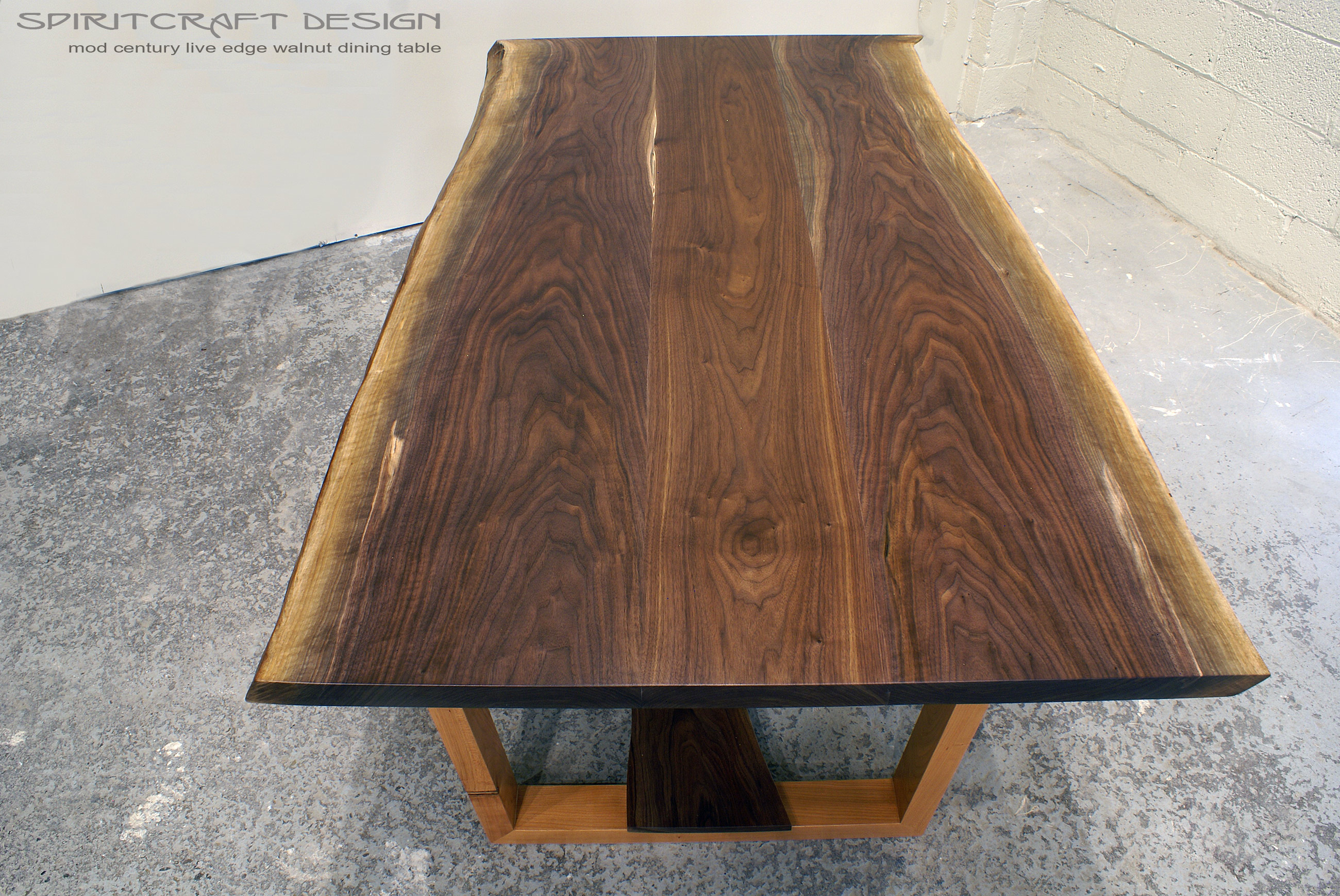 Custom solid hardwood table tops - live edge slabs