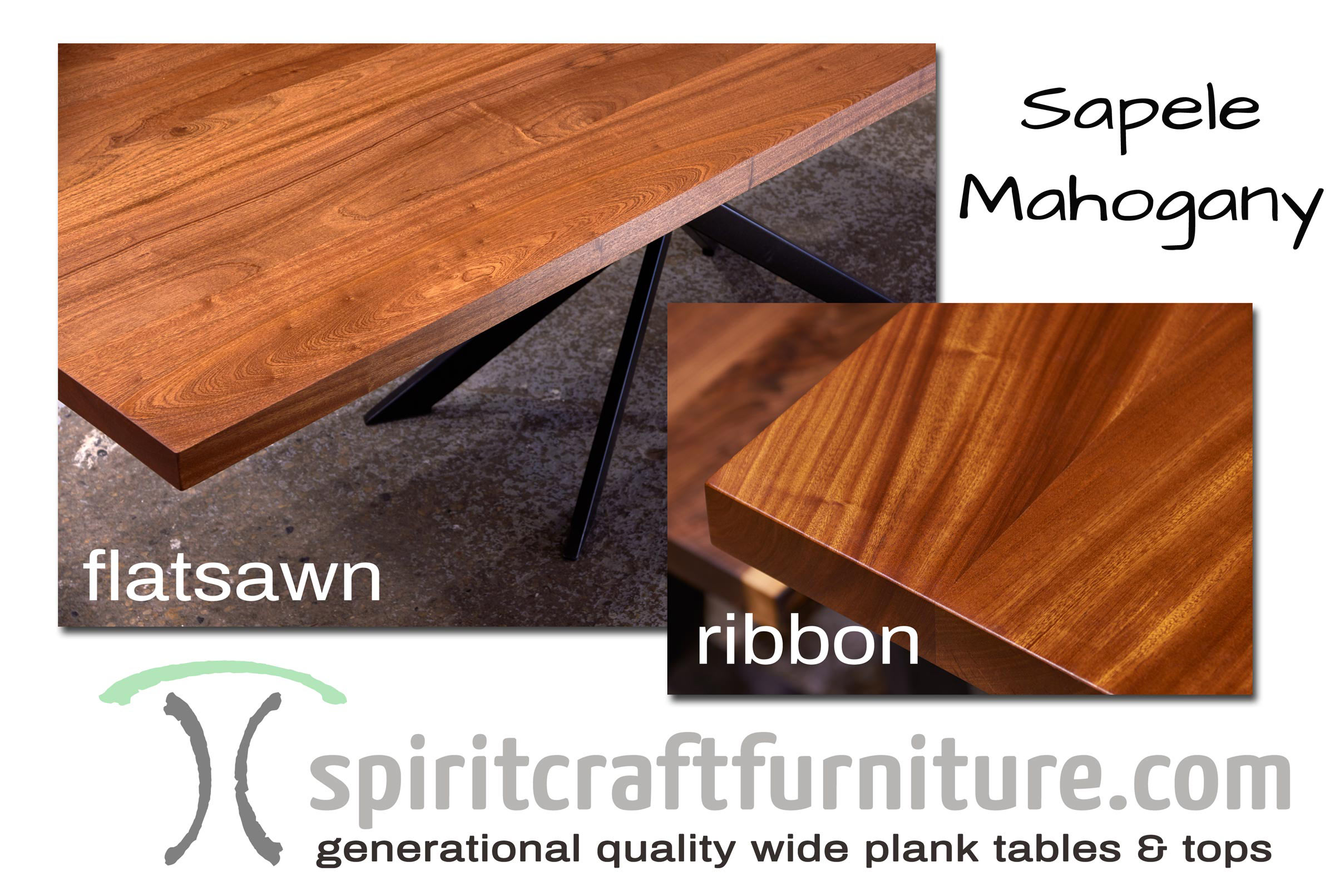 Custom solid wood table tops - live edge slab tables